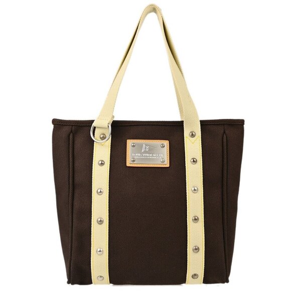 Louis Vuitton Brown Antigua Cabas MM Tote Bag - Picture 1 of 10